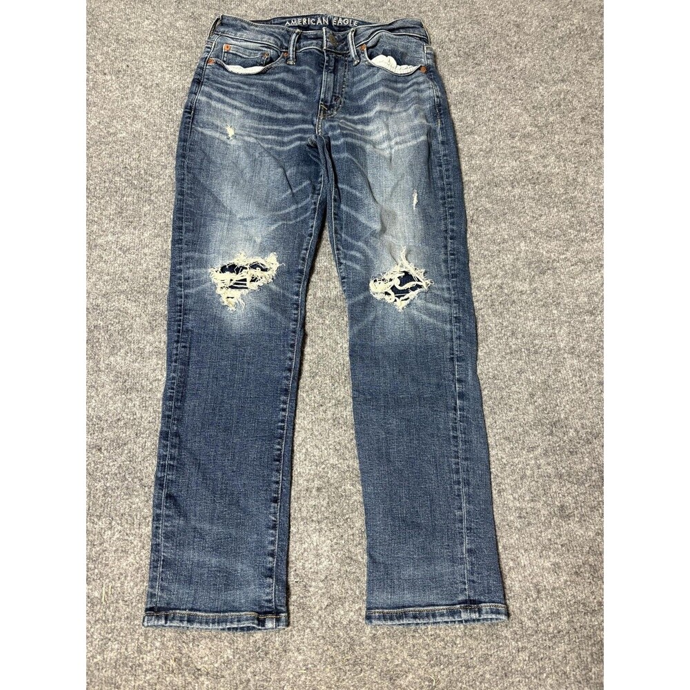 American Eagle Outfitters Jeans Mens 28x28 Blue Slim Distressed Airflex Denim
